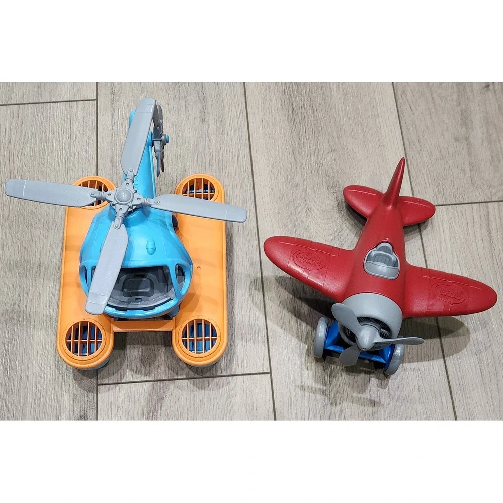 Green Toys Airplane & Seacopter Set Kids Toy 100% Recycled‎ Plastic Made in USA